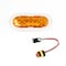 Truck-Lite 60 Series, Led, Yellow Oval, 26 Diode, Auxiliary Turn Signal, Gray Flange Mount, Fit 'N Forget 60072Y - alternate 4